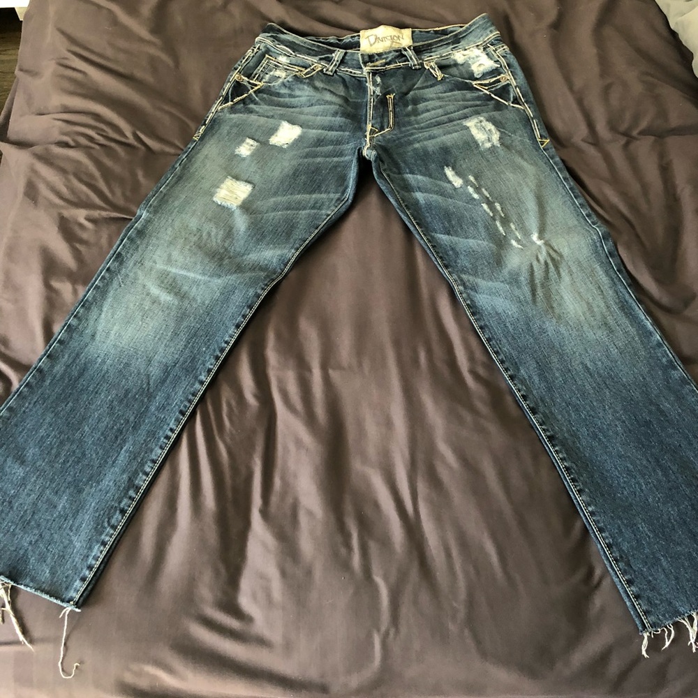 Division E Mens distressed Jeans
